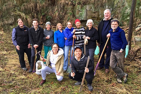 Waterworks Valley Landcare group on site